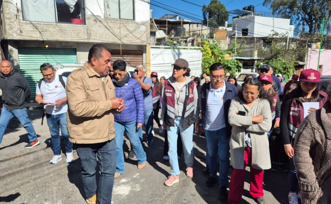 Gaby Osorio encabeza su primer “tequio” en Tlalpan. Foto: Jorge Alejandro Medellín Hernández / EL UNIVERSAL