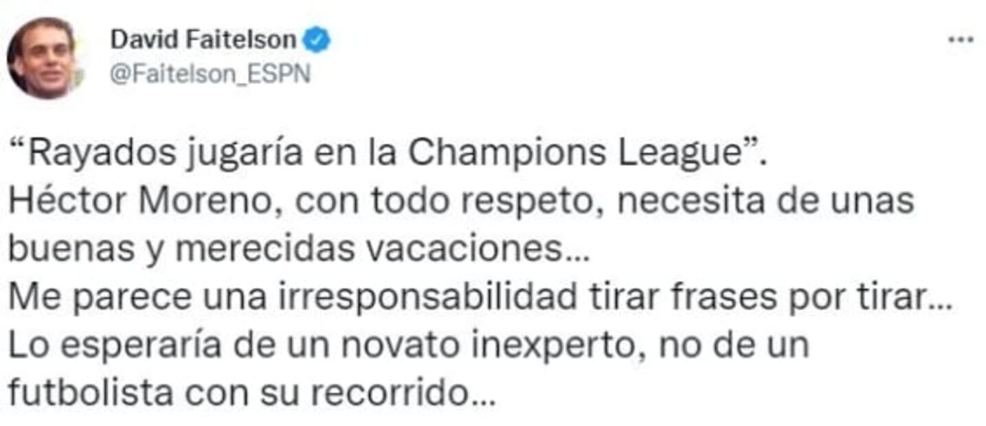 David Faitelson arremete contra Héctor Moreno