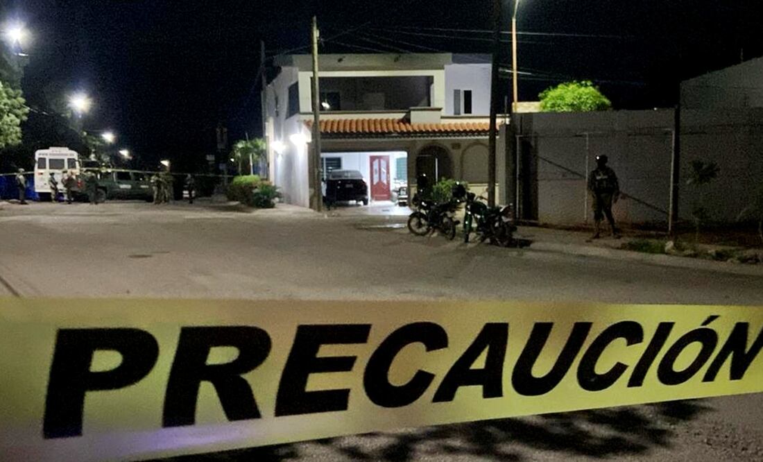 Cuatro personas, una de ellas del sexo femenino fueron privados de la vida con disparos de armas de fuego, en dos de los hechos, dos menores de edad, resultaron heridos en Culiacán, Sinaloa. el 25 de septiembre de 2025. Foto: especial