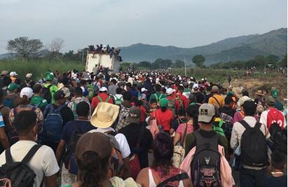 Caravana migrante llega a Oaxaca