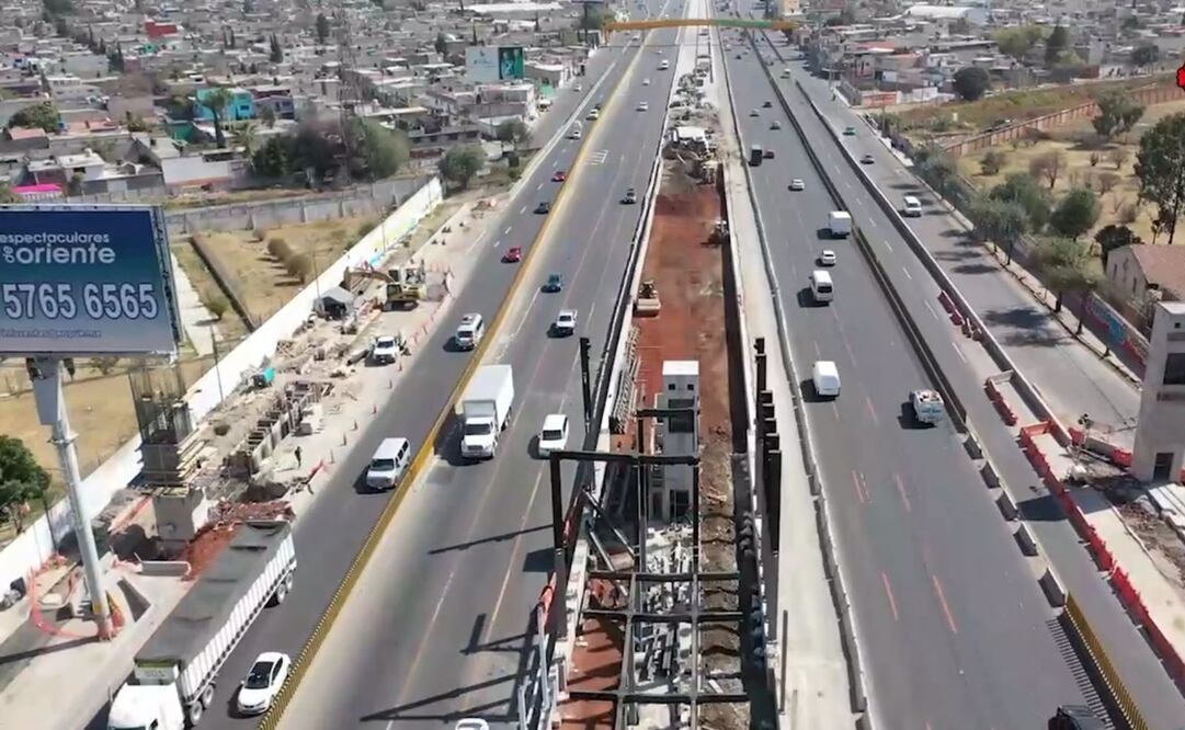 Obras por el Trolebús Chalco-Santa Martha. Foto: Archivo