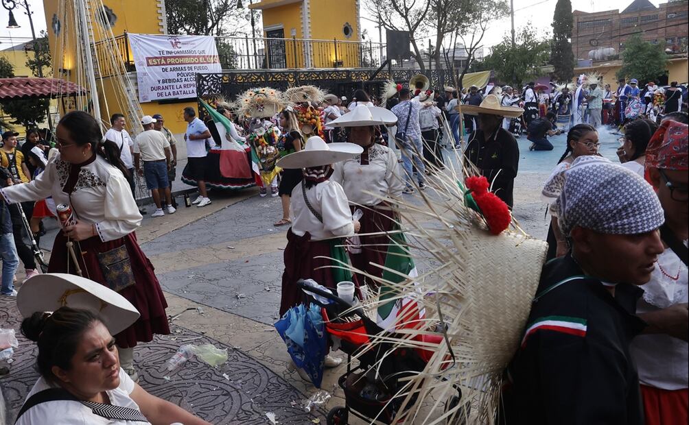 Representación de la Batalla de Puebla en el Peñón de los Baños, el 5 de mayo de 2025. Foto: Fernanda Rojas/EL UNIVERSAL