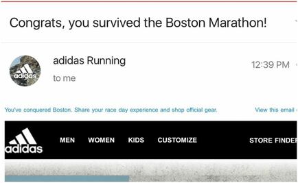 “¡Felicitaciones, sobreviviste a la maratón de Boston!”: el desafortunado mail de Adidas