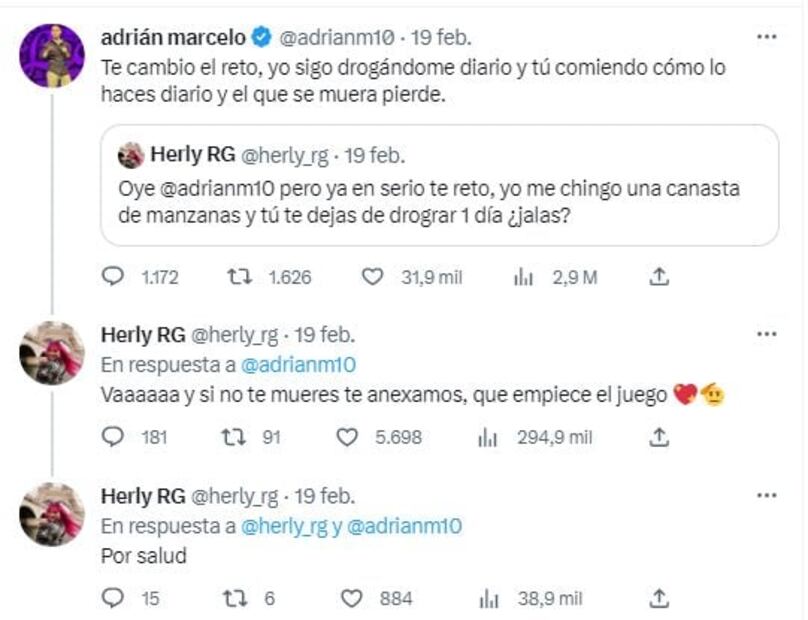 Herly RG explota por comentarios “gordofóbicos” de Adrián Marcelo y él responde