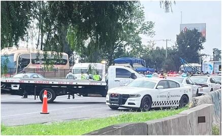 Elemento de la GN dispara al aire en la carretera México-Querétaro tras intervenir en conflicto con operadores de grúas