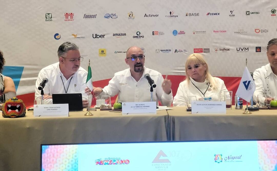 Octavio de la Torre, presidente de la Concanaco en conferencia este 20 de noviembre del 2024. Foto: Especial