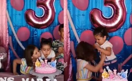 La historia detrás del video de la niña que sopla al pastel y su hermana