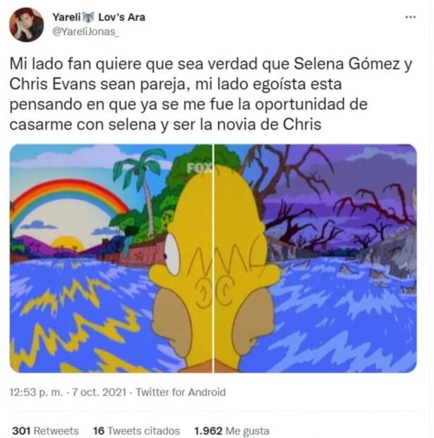 Idea de un posible romance entre Selena Gomez y Chris Evans enloquece a fans