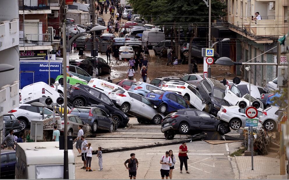 Inundaciones en Valencia, España. Foto: AP
