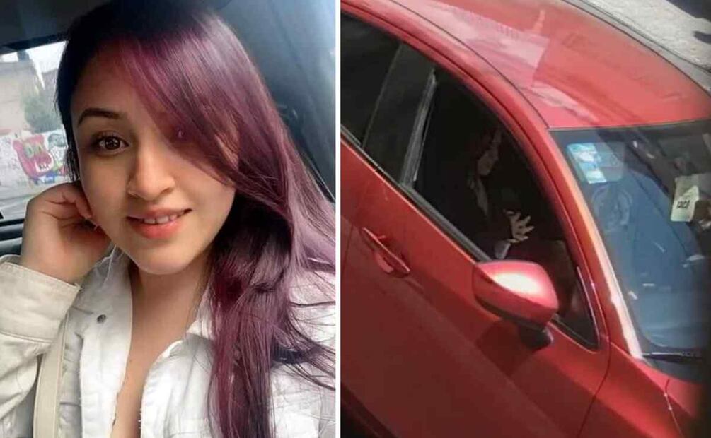 Lesly Martínez Colín es captada viajando en el auto de su exnovio antes de desaparecer. Foto: Especial/ Tomada de @Dafne148Mora