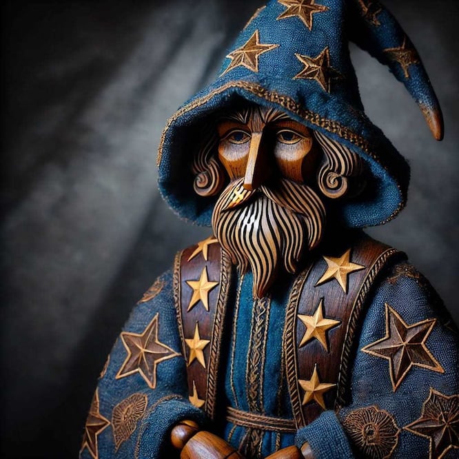 Imagen de un mago hecha con IA.