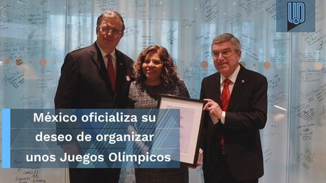Marcelo Ebrard entrega carta a Thomas Bach para postular a México como sede de los Juegos Olímpicos