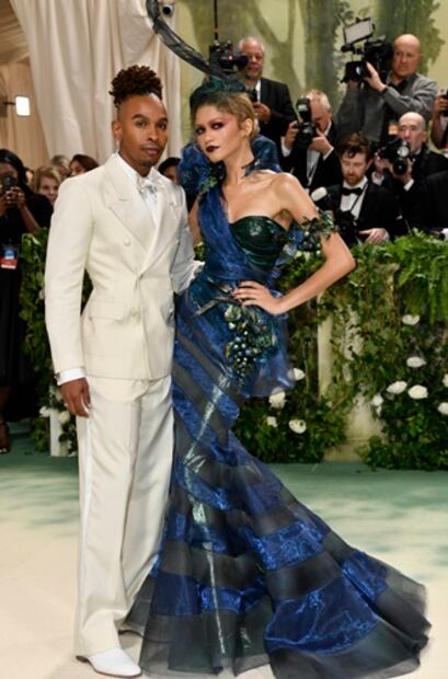 Austin Coleman y Zendaya en la Met Gala 2024. Foto: AP