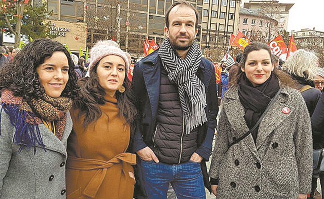 Leila Chaibi, eurodiputada de Francia Insumisa (segunda de izquierda a derecha), quien formó parte de una misión internacional que visitó México. Foto: TOMADA DE FACEBOOK