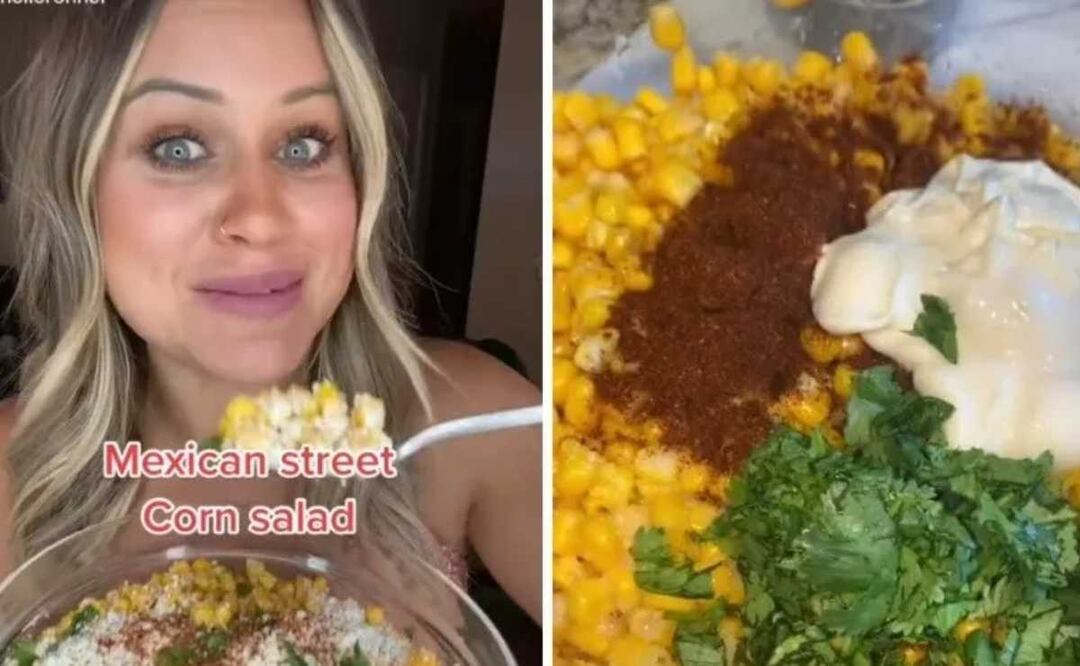 "Ensalada mexicana callejera": Extranjera causa polémica por cambiar la receta de los esquites    