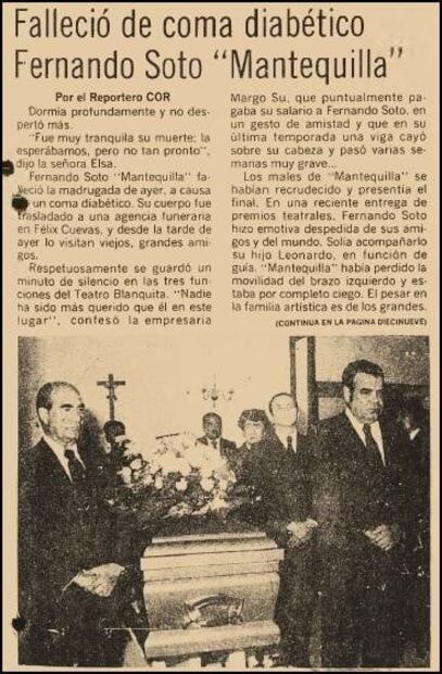 Ciego y sin dinero, el triste final de Fernando Soto "Mantequilla"