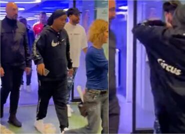 VIDEO: Ronaldinho explota contra fan que le hizo túnel ¡Soltó una patada!
