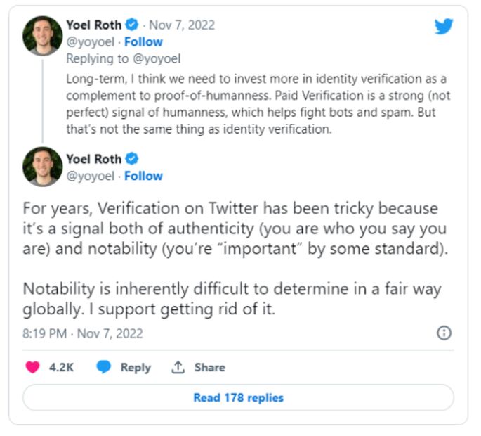 Twitter tendrá dos marcas de verificación