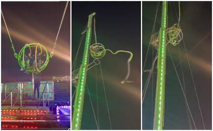 VIDEO ¡Tragedia en las alturas! Juego mecánico se desprende con dos pasajeros a bordo en Londres