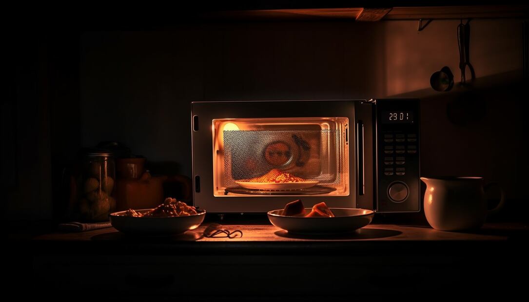 Limpieza de horno microondas. Foto: Freepik
