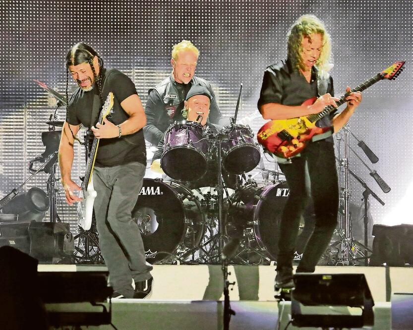 “Los cuatro jinetes”, como también se le conoce a la banda de thrash, tocarán en Las Vegas en octubre. Foto: AP