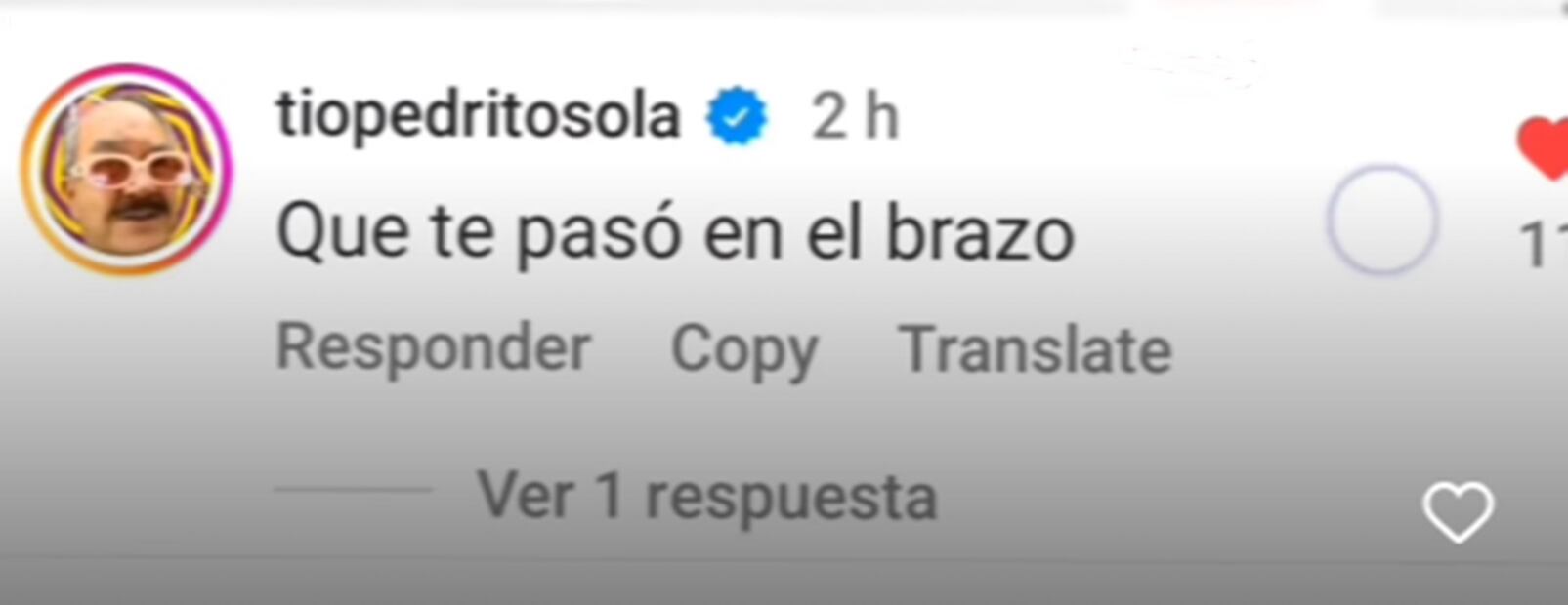 Pedro Sola comentó el más reciente video que Pepillo Origel subió a sus redes sociales.
Foto: Instagram