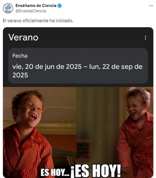 Solsticio de verano, los mejores memes que dejó el día más largo del año. Fuente: X