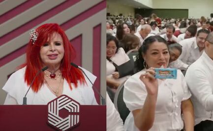 Layda Sansores reparte chocolates de Mr Beast en su IV Informe de Gobierno; asegura que gracias al youtuber, Campeche fue visualizado en el mundo