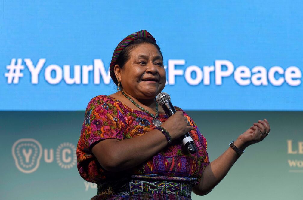 La Premio Nobel guatemalteca (1992) Rigoberta Menchú (Foto: EFE)