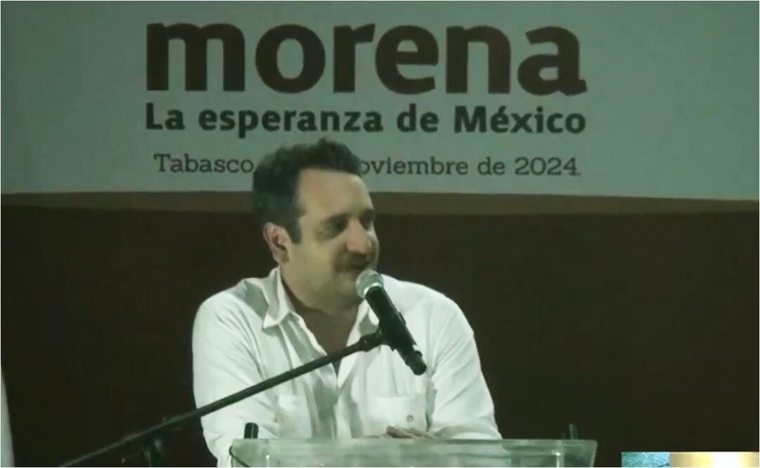 Andrés Manuel López Beltrán, hijo del expresidente López Obrador y actual secretario de organización de Morena. Foto: Captura de pantalla
