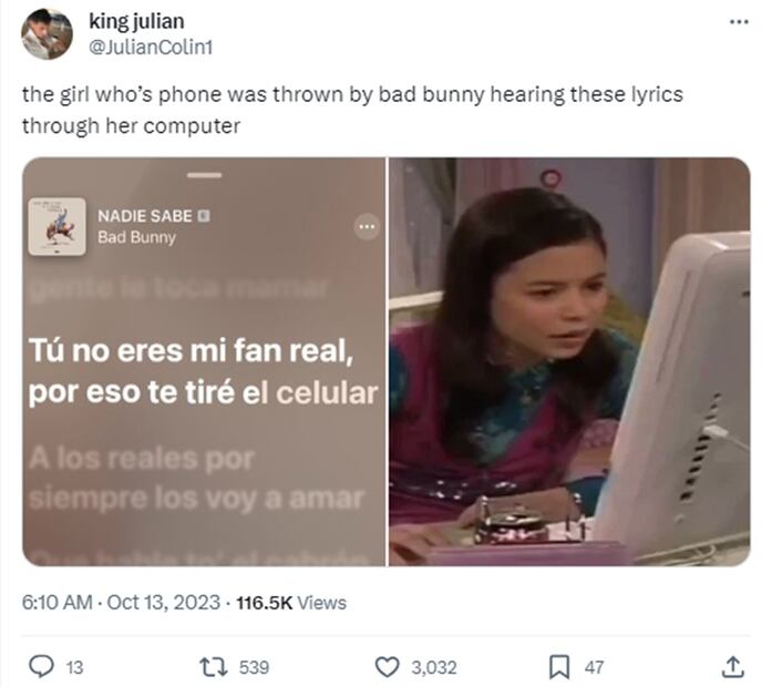 Memes del nuevo álbum de Bad Bunny: "Nadie sabe lo que va a pasar mañana". Foto X
