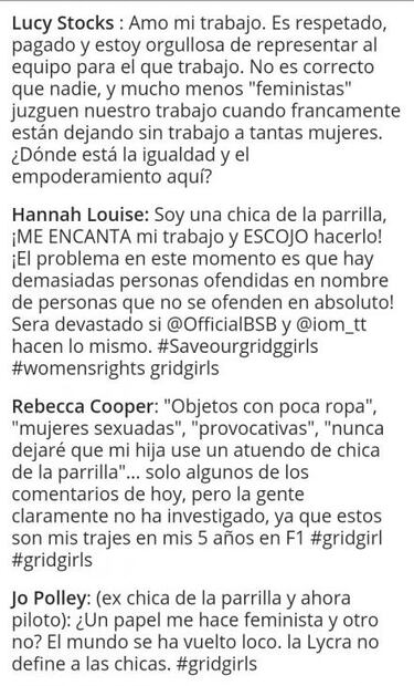 "Grid Girls" se quejan de la decisión tomada por la Fórmula 1