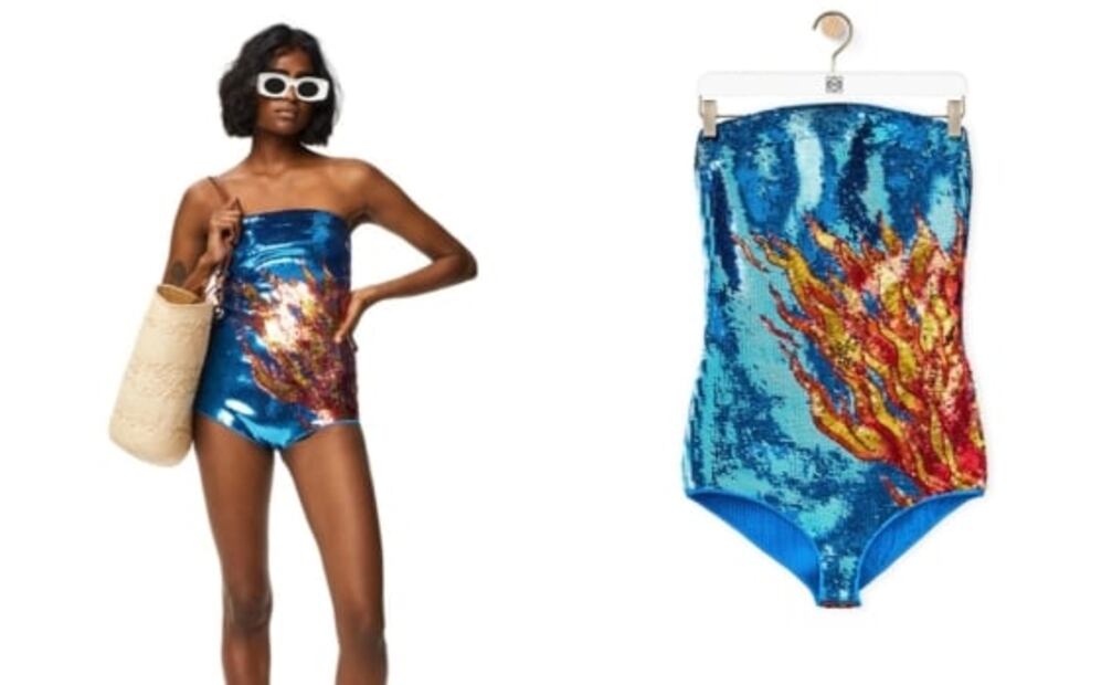 Como Yanet García, Dua Lipa modela traje de baño de lentejuelas 