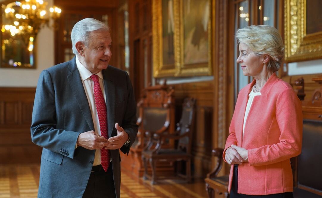 AMLO y Ursula von der Leyen acordaron apresurar la firma del Tratado de Libre Comercio entre México y la Unión Europea. Foto: Twitter @lopezobrador_