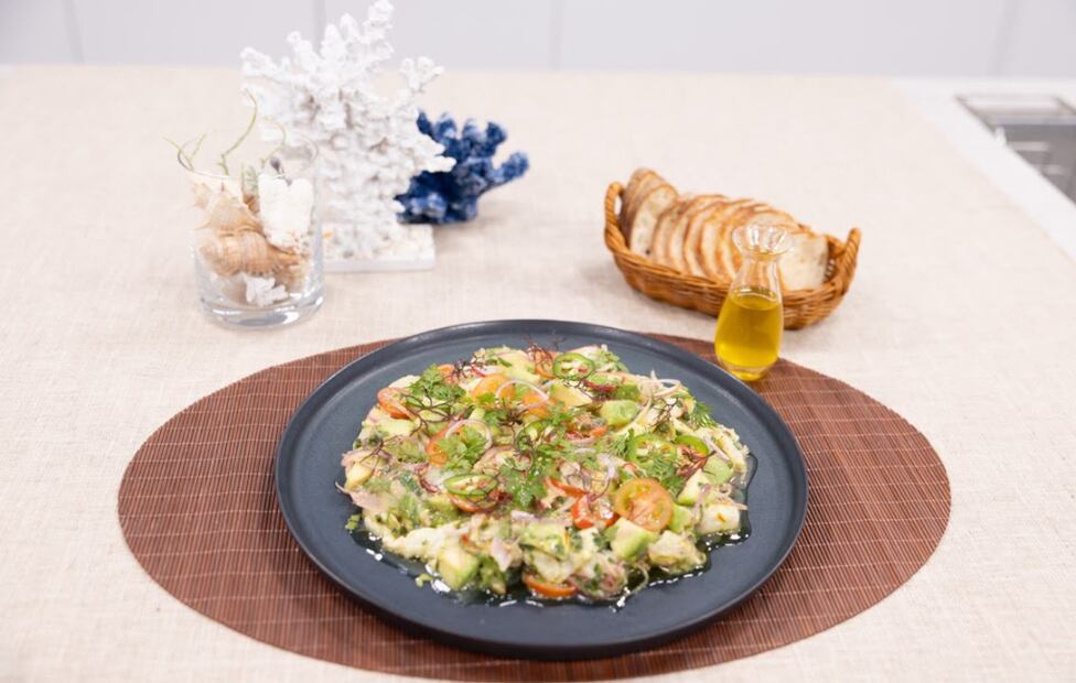 La receta de ceviche de fletán fusiona la frescura mexicana con los toques aromáticos de la cocina coreana. Foto: cortesía de K-Fish.