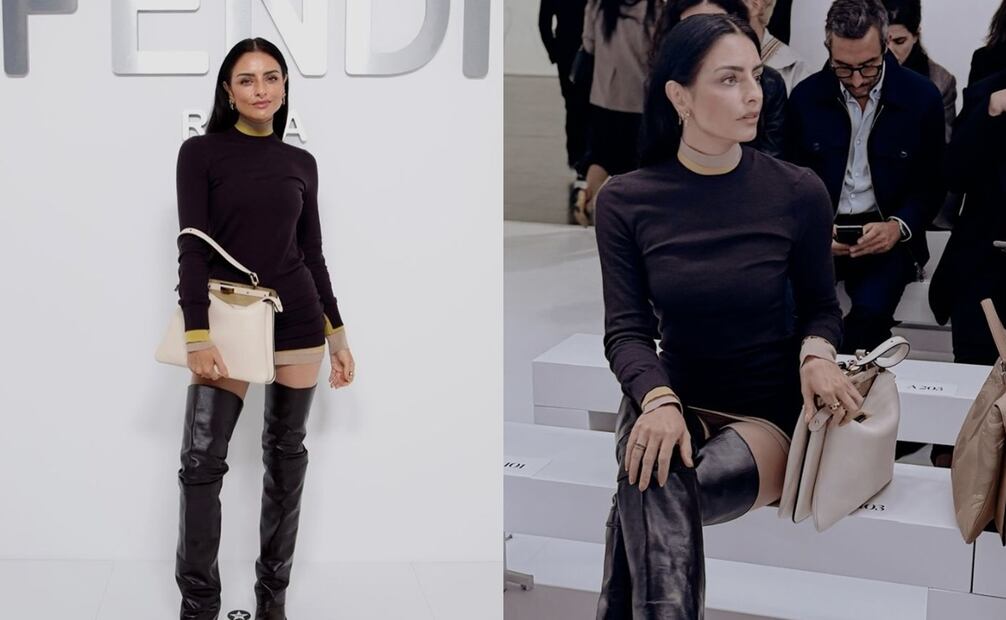 Aislinn Derbez en la semana de la moda. Foto: Instagram oficial.