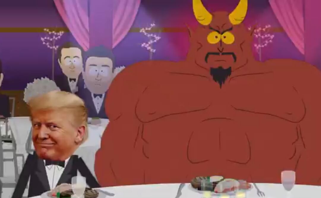 El segundo capítulo continuará con la situación entre Trump y Satanás . Fuente: South Park, X