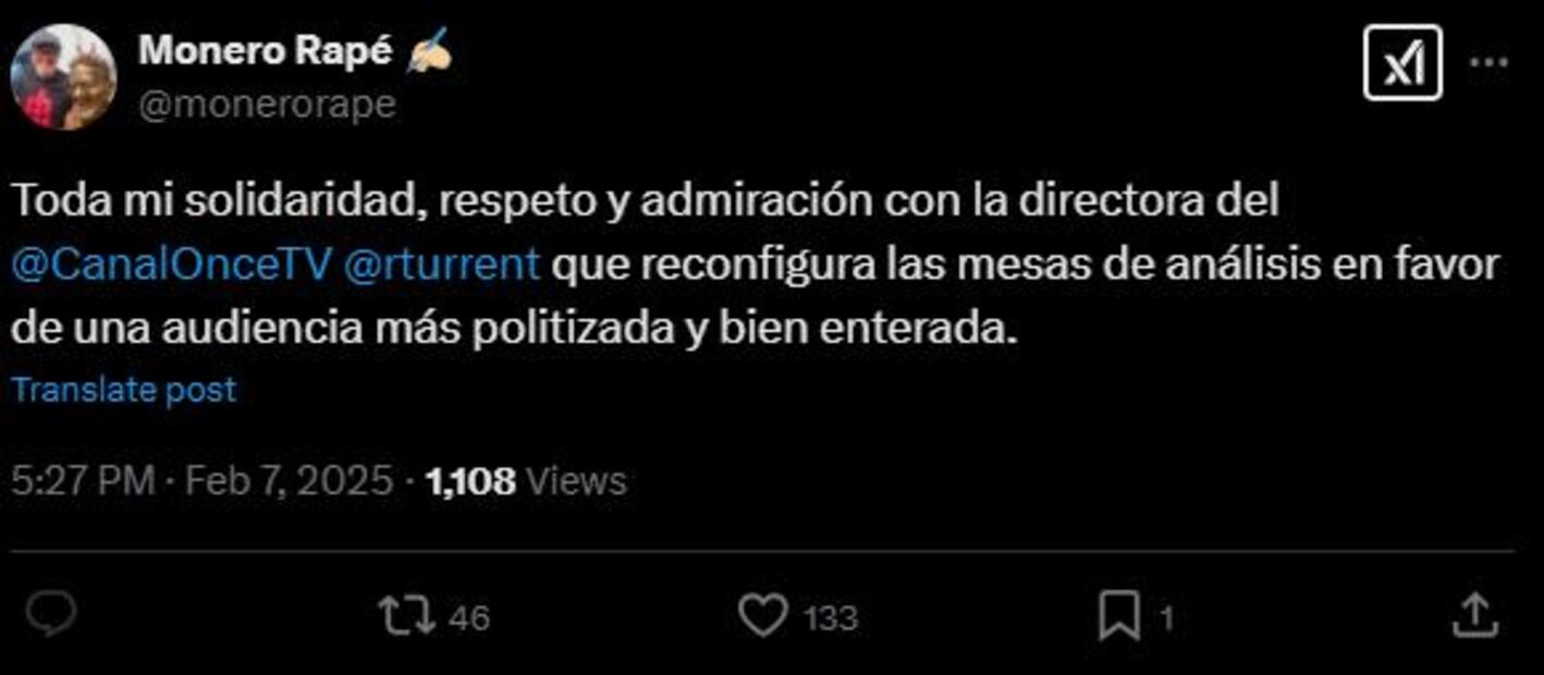 Opinión de Monero Rapé. Foto: Captura de pantalla