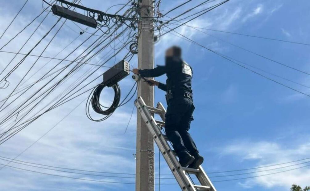 Acciones operativas para retirar cámaras clandestinas instaladas en Hermosillo, Sonora (30/05/2025). Foto: Seguridad Pública de Sonora
