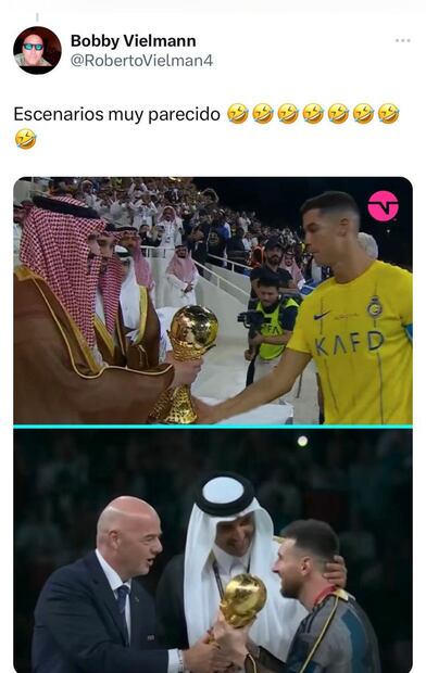 Tweets de Cristiano Ronaldo y Lionel Messi