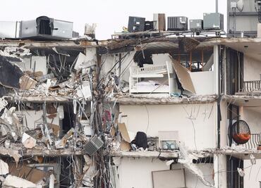 Por tormenta "Elsa", aceleran el derribo de los restos del edificio que colapsó en Surfside