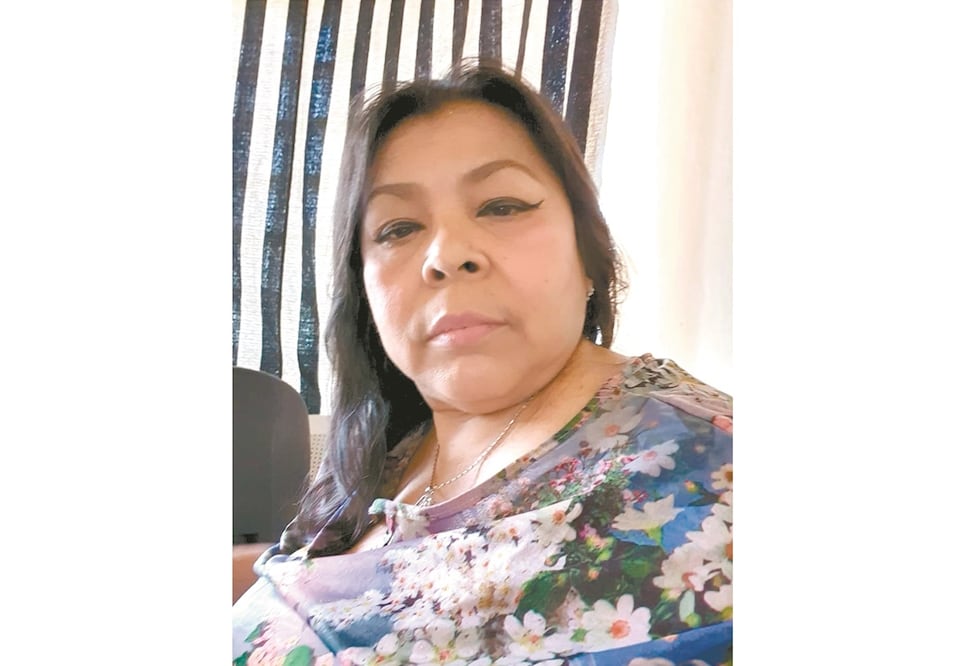De 59 años, con dos hijos, retirada hace 15 y representante legal de Orquídeas del Mar, movimiento de defensa de las mujeres, María Consuelo. Foto: Cortesía