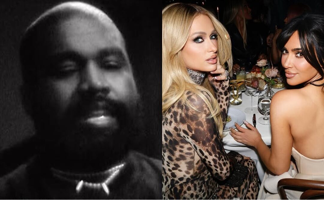 Kanye West, Paris Hilton y Kim Kardashian. Foto: Instagram oficial.
