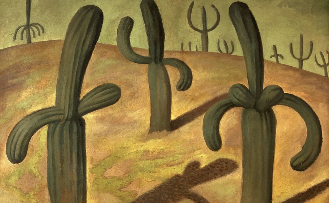 "Paisaje con cactus" del pintor Diego Rivera. Foto: Fundación Banco Santander. Diego Rivera: VEGAP - © 2026 Banco de México Diego Rivera Frida Kahlo Museums Trust, Mexico, D.F. / VEGAP