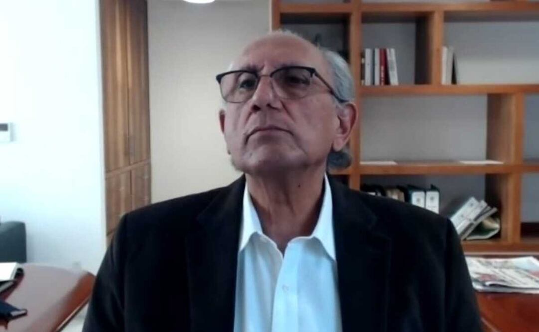 José Antonio Romero Tellaeche durante la reunión virtual que sostuvo ayer con estudiantes. Foto: Especial