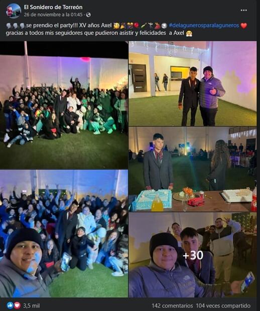 Axel hace su fiesta de XV años con dos pasteles, sonidero... y nadie va
