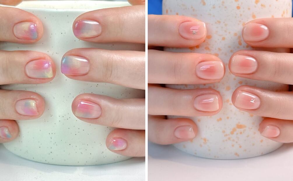 El efecto difuminado de las aura nails inspira diseños de todos los estilos. Foto: Especial. Instagram @nailalamode