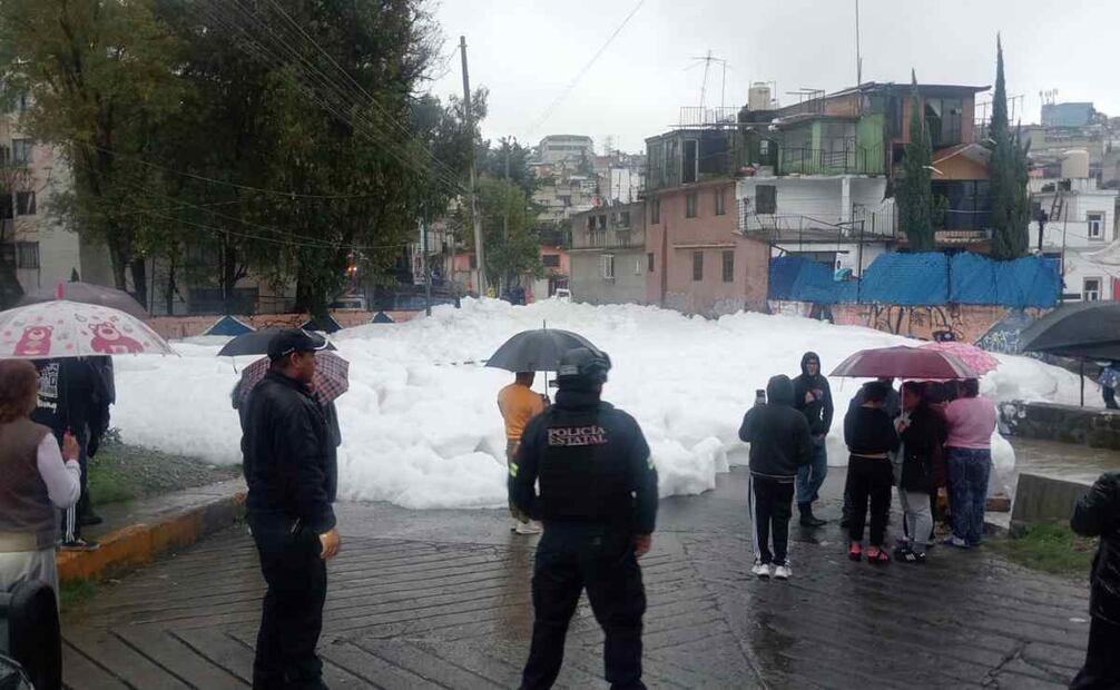 Desborde de la presa Los Cuartos en Naucalpan 22/06/2025. Foto: Especial