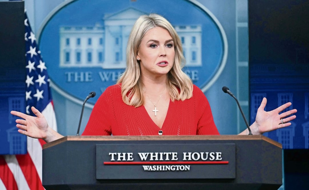 Karoline Leavitt, portavoz de la Casa Blanca, ayer en Washington. Foto: Jim Watson / AFP
