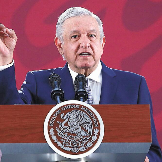 Pe rcepción. Durante la conferencia matutina, el presidente Andrés Manuel López Obrador dijo que en materia económica el país va bien. DIEGO SIMÓN. EL UNIVERSAL